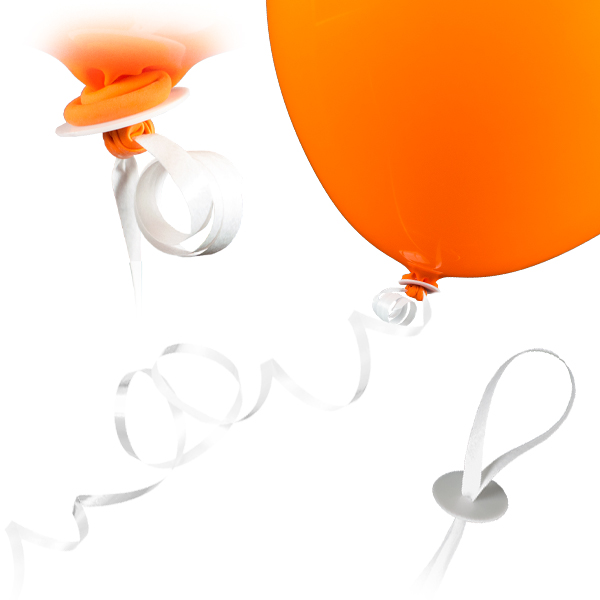 Helium Ballonverschlüsse 1,3 m 10 50 100 Stück Verschlüsse mit Polyband Zubehör 